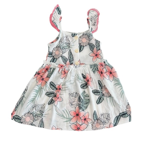 JESSICA SIMPSON Toddler Girls 2T Pink and White Floral Kids Dress - Like New - Picture 1 of 7